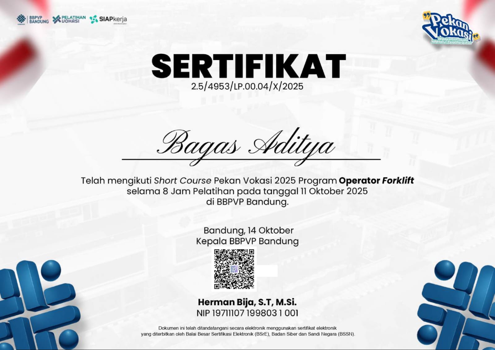 Operator Forklift